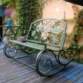 American wrought iron retro outdoor double rocking chair bench garden garden chair park chair garden leisure decoration