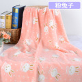 Flannel coral fleece fabric printed cloth high quality velvet clothing super soft cotton wool blanket plush Handmade Sewing warm