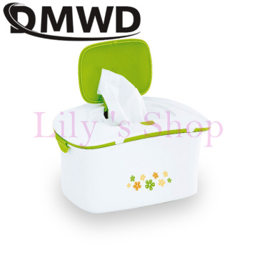 DMWD Baby wipes heater thermostat Warm Wet Towel Dispenser Tissue Paper Case Heat Thermal humidor Napkin heating box EU US plug