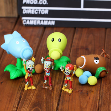 2020 New Plants vs Zombies Game Action Figure Peashooter PVC Model Toys For Children Parent-Child Interactive Toy Pea Shooter