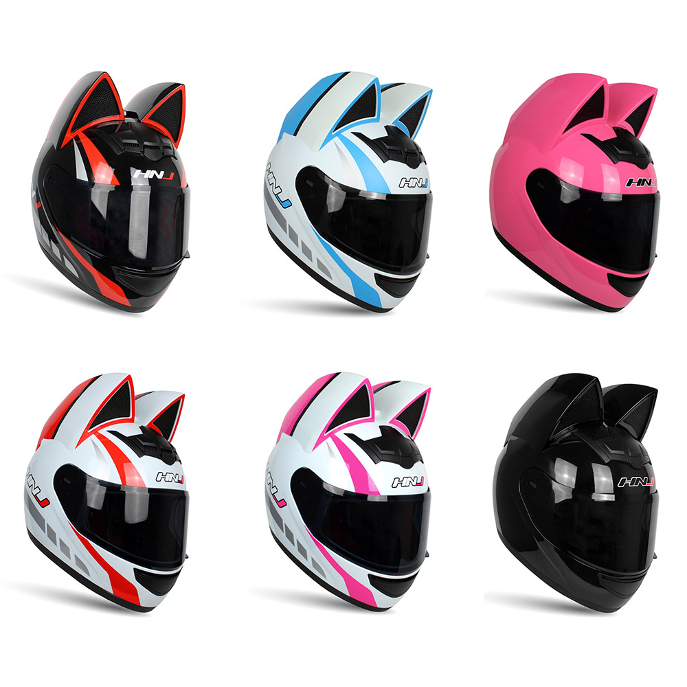 HNJ Motorcycle Helmet Ear Moto Helmets Full Face Helmets Motocross Casco otorcycle Motorbike Capacete Casque Moto Helmet Women