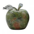 Unakite 1.0Inch Carved Polished Gemstone Apple Crafts Home Decoration Gifts Mom Girlfriend