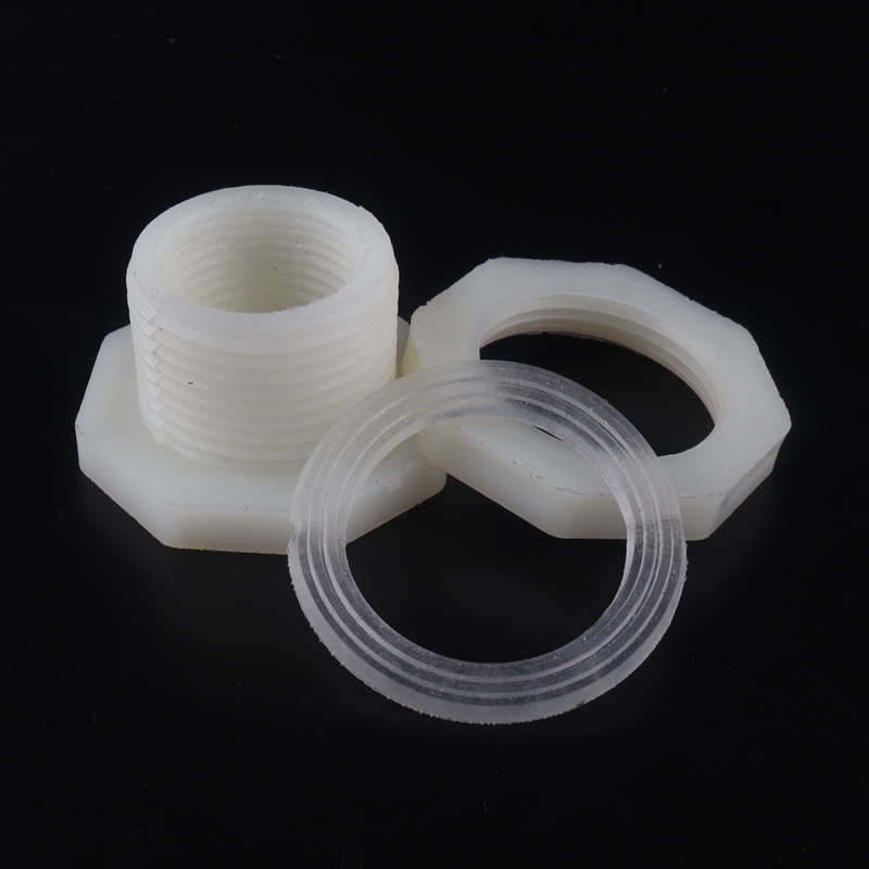 1PCS ABS Water Tank Joint 1/2"3/4"1"Water Pipe Head Accessories Aquarium Bulkhead Connector Water Pipe Fittings Thread Adaptor