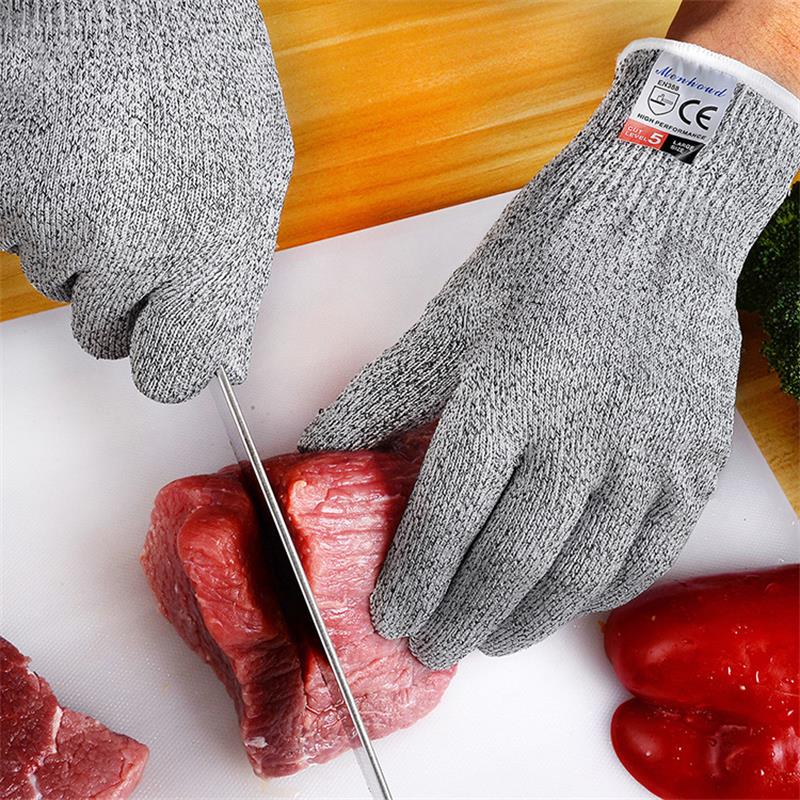 1 Pair Multipurpose Cut Resistant Safety Hand Protection Anti-puncture Stab Proof Metal Knife Level 5 Kitchen Outdoor Gloves