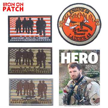 El Barriss Engine 53 Ladder 43 SEAL TEAM Operation Red Wings Lone Survivor Embroidery patch Hook Badges for clothes military