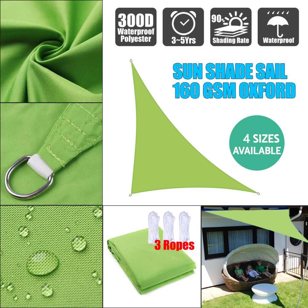 300D oxford right triangle visor sun sail pool cover Green sunscreen awnings outdoor waterproof sail shade cloth gazebo canopy