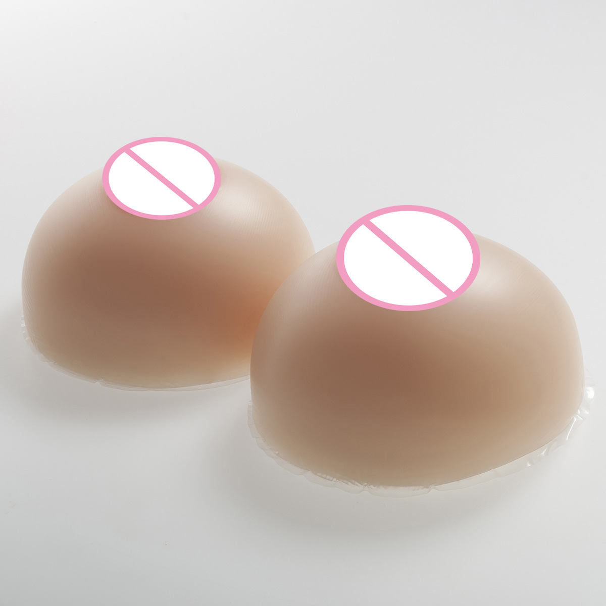 600g/Pair B cup Silicone Round Fake Breast Lifelike Boobs Forms Chest Enhancer Change From Man to Women Shemale Props