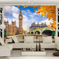 Custom Mural Wallpaper London Big Ben Building Landscape 3D Living Room Sofa TV Background Photo Wall Paper Home Decor Painting