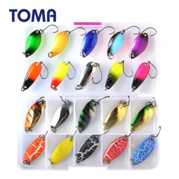 TOMA Trout Spoon Lure Set Metal Bait 2.5g 3g 4.5g 5g mixed Colors Pesca Freshwater Fishing Tackle Isca Artificial Lake Fishing