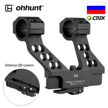 ohhunt Elite Defense Quick Detach System AK Side Rail Scope Mount with Integral 25.4mm 30mm Ring For AK47 AK74 Black
