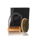 3pcs/set Beard Brush Mustache Comb Boar Bristle Hair Wood Set Shaving Tool For Men With Boar Bristle Brush