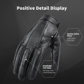 2020 Fashion Full Finger Black Leather Gloves Men Breathable Summer Durable Non-Slip Driving Gloves Full Finger Goth Hand Gloves