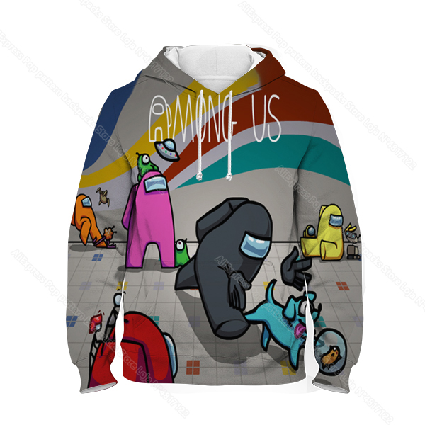 Kids 3D Print Game Among Us Hoodie Autumn Winter Boys Girls Cartoon Sweatshirt Children Anime Pullover Harajuku Escolar Sudadera