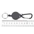 Retractable Pull Key Ring ID Badge Lanyard Name Tag Card Holder Recoil Reel Belt Clip Metal Housing Metal Covers Key Ring