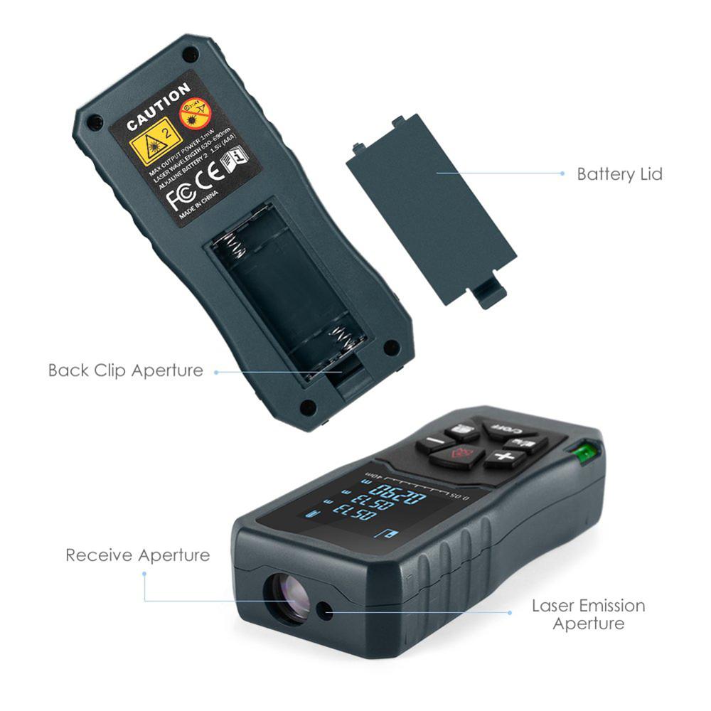 40/60/80/100M Laser Distance Meter Portable Digital Laser Range Finder With LCD Backlight Display Professional Measurement Tool