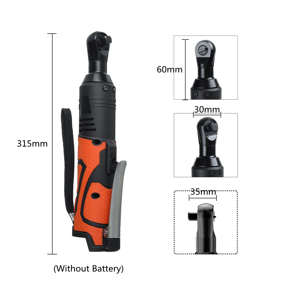 28V 90N.m Cordless Electric Wrench 3/8" Cordless Ratchet for Makita Battery Rechargeable Scaffolding Right Angle Wrench Tools