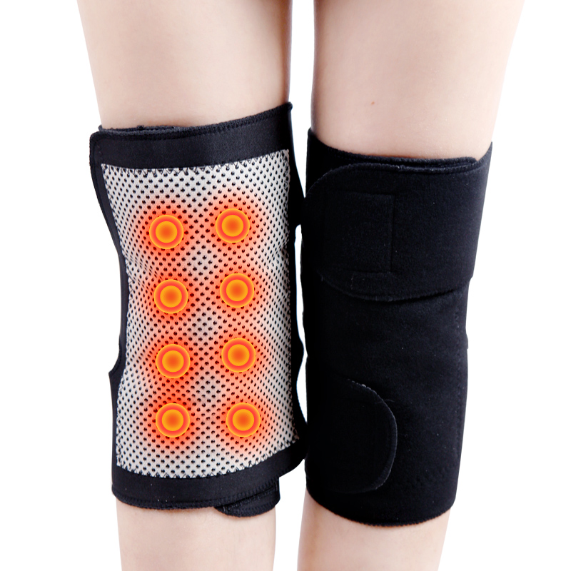 2 Pairs Tourmaline Self-heating Kneepad Magnetic Therapy Knee Support Tourmaline Knee Brace Belt Knee Massager Pad Knee Sleeve