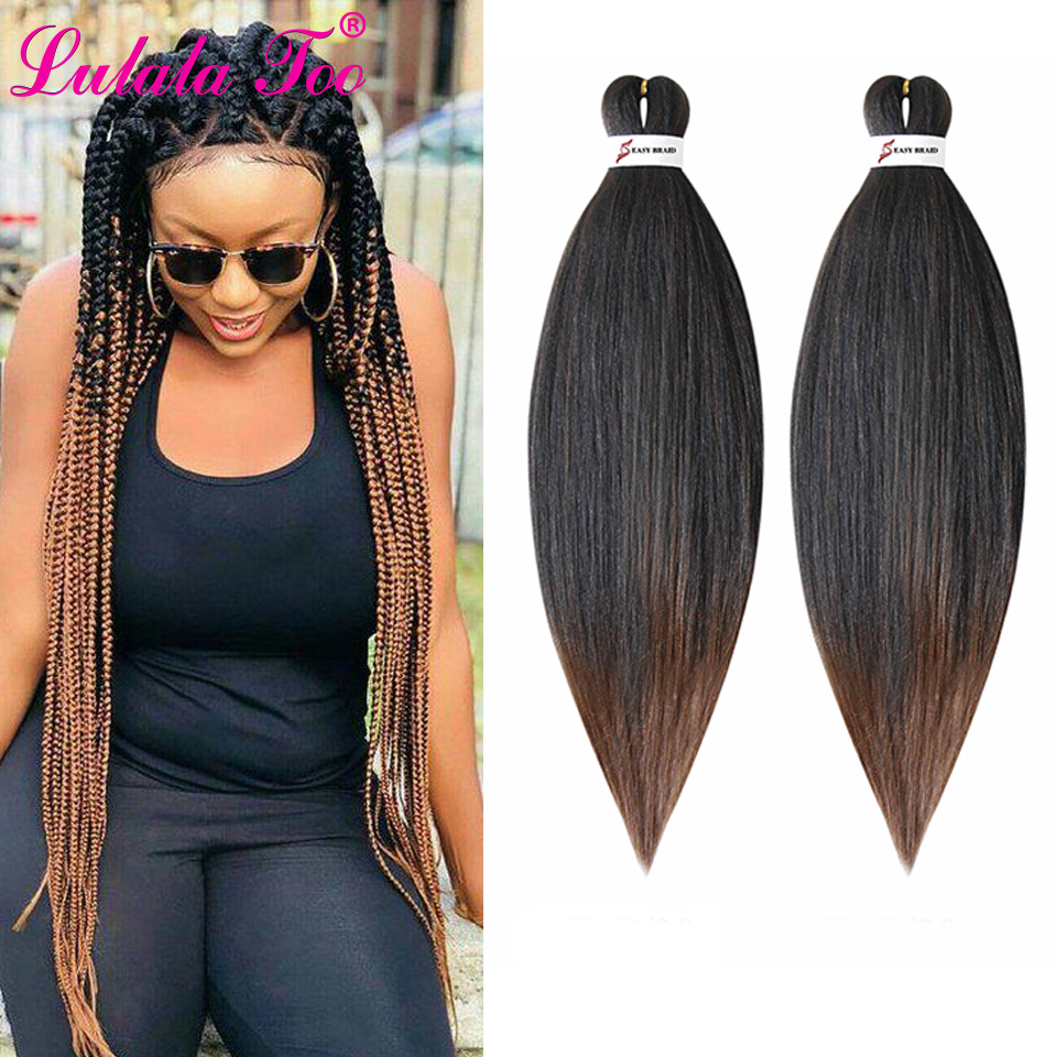 26inch Pre Stretched Ombre Braiding Hair Jumbo Braid Hair Perm Yaki Ez Braid Synthetic Hair Extensions for Crochet Twist