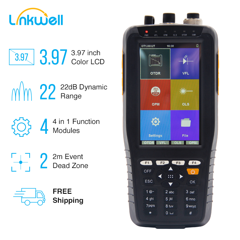 Pro MINI OTDR Fiber Optic Reflectometer Touch Screen VFL OLS OPM Event Map Ethernet Cable Tester Equipment Single/Multi Mode