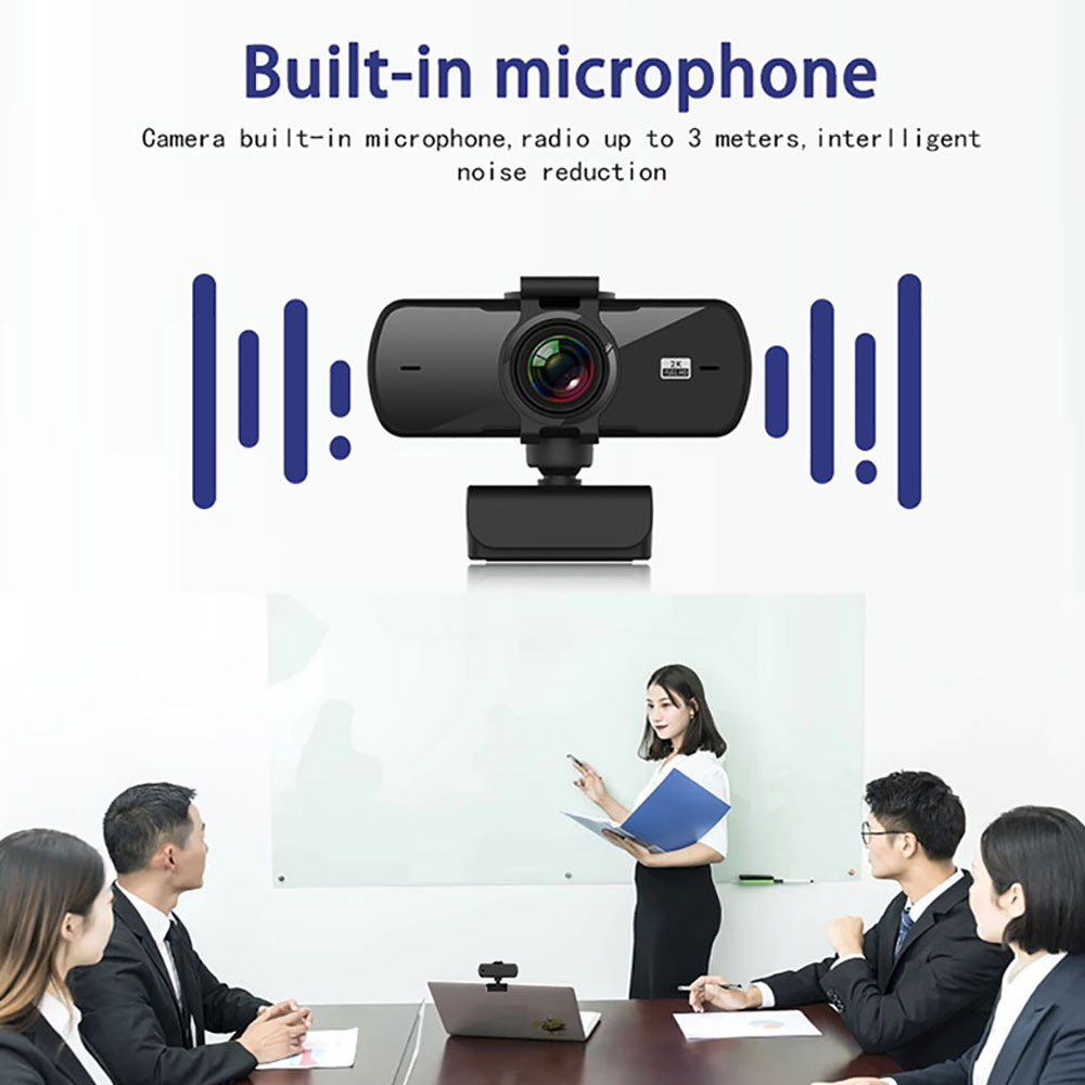 TISHRIC 2K HD Webcam Autofocus Web Camera With Microphone Usb Webcam Full Hd 1080P Web Cam Camara PC Web Camera For Computer