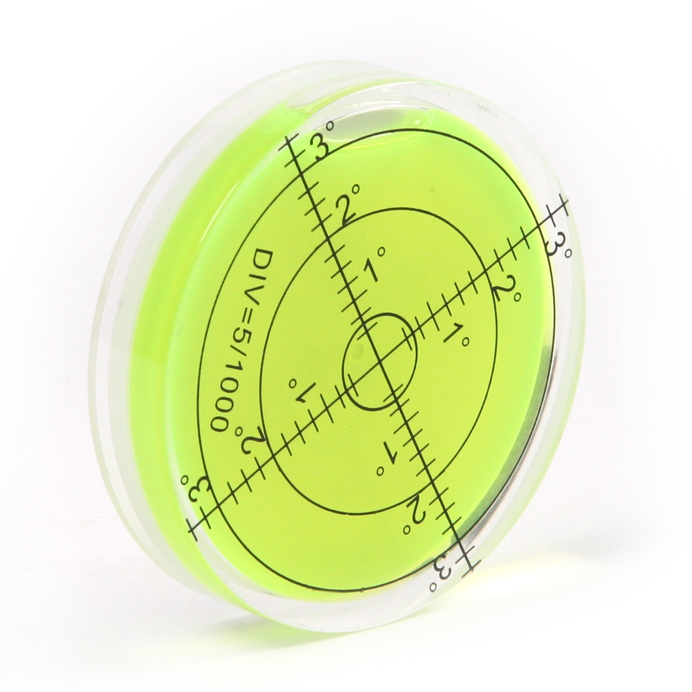 Universal Green Circular Bubble Level Bullseye Spirit Level Bubble Round Bubble Level Measuring Instruments Tool 60X12 mm
