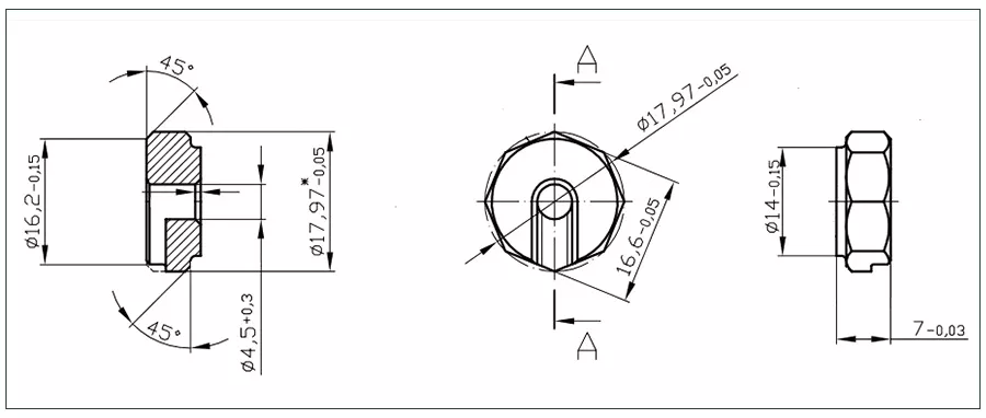 drawing of tungsten carbide thrust block