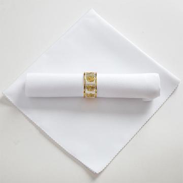 30Solid Color White Wedding Table Cloth Napkins Recycled Textile Napkins Polyester Restaurant Handkerchie Eco-Friendly 48cm