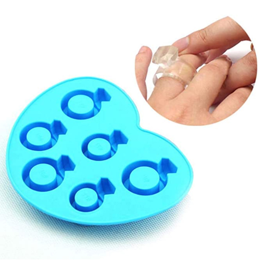 Reusable Ice Cubes Mold Ice Cream Maker Candy Jelly Ice Tray Mold Diamond Ring Ice Lattice Mold Silica Gel Ice Maker