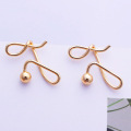 Curved Folding Metal Earrings Creative Design Fashion Jewelry Stud Earrings For Women Bijoux boucle d'oreille Earring