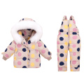 2pcs Set Baby Girl winter jacket and baby jumpsuit coat for girls Children down Jacket warm cute Kids ski suit clothes 0-3 years