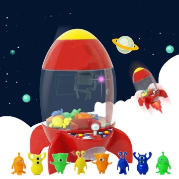 Rocket Candy Grabber Coin Operated Game Machine Desktop Mini Children Candy Machine Kids Dolls Grabber Claw Machine Toys Arcade