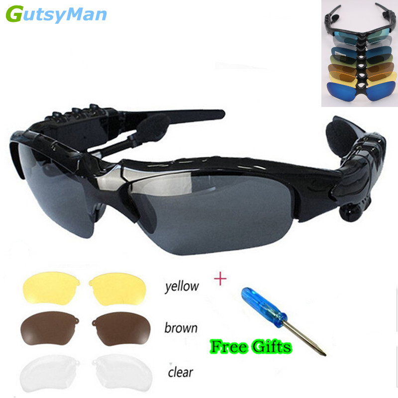 GutsyMan Fashion Sports Stereo Wireless Bluetooth 4.1 Headset Telephone Polarized Driving Sunglasses/mp3 Riding Eyes Glasses