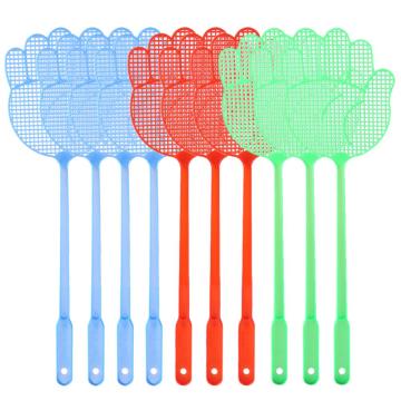 Hot 20Pcs Cute Palm Pattern Plastic Fly Swatter Lightweight Household Flapper Mosquito Bug Zapper Pest Control Color Random