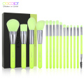 Docolor 10/15pc Neon Makeup Brushes Professional Powder Foundation eye Blending Contour Makeup Brushes Set Synthetic Hair Brush