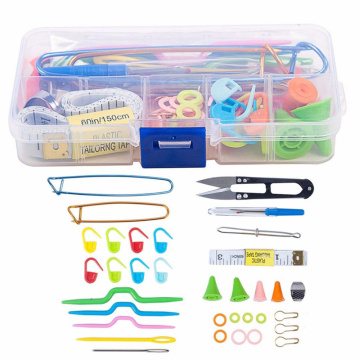 Useful Knitting Tools Kit Crochet Needle Hook Accessories DIY Knitting Supplies with Case Kids Stuff Knitting Kit Sewing Tools
