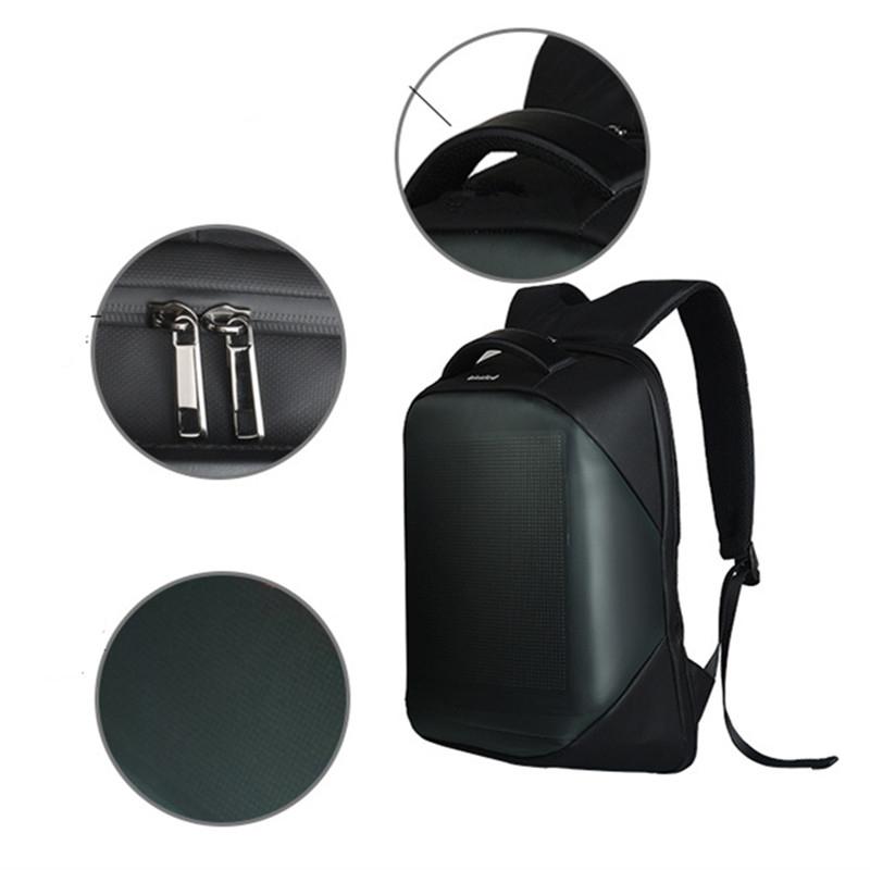 HiMISS Wifi Smart LED Backpack with Led Display Screen Backpack Waterproof for Walking Outdoor Advertising Backpack LED
