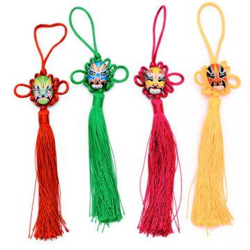 DIY Creative Opera Face Tassel Fringe For Calendar Curtain Ployester Chinese knotting Cellphone Decoration