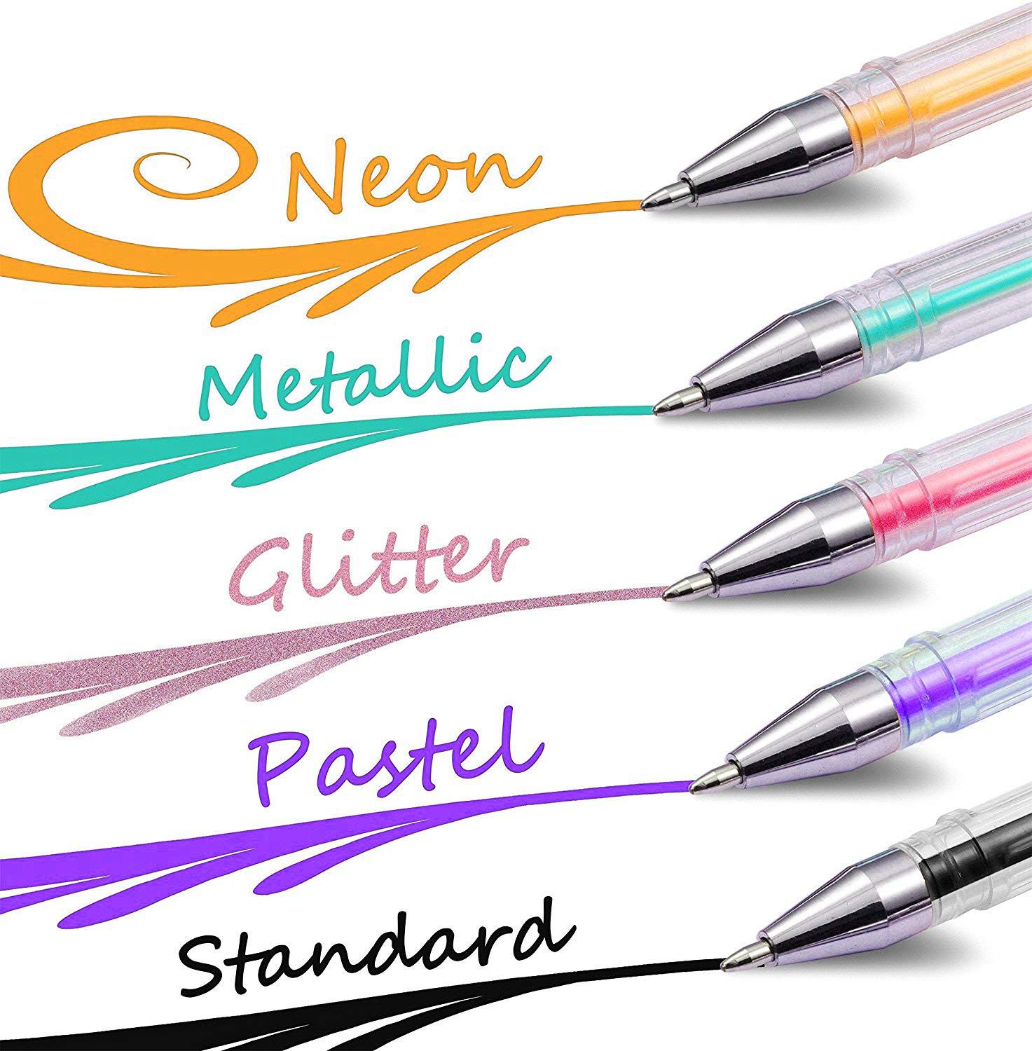 Colors Gel Pen Set 100 120 Colors For drawing Painting Sketching 0.5 mm Glitter Color Pen for School and Office Supplies