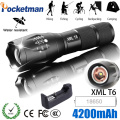 Most Bright 5000 Lumen USB Rechargeable LED Flashlight With T6 lamp Adjustable Focus 5 Modes Zoomable Torch Lantern Free Ship