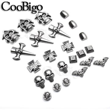 5set Pewter Skull Rivet Studs Spikes Punk Rock Pets Collar Bracelet Apparel Cloth Shoe Bag DIY Leather Craft Parts Accessories