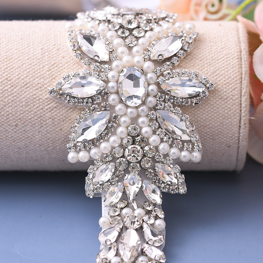 TOPQUEEN S410 Rhinestones Wedding Belt Sash Silver Diamond Crystal Bridal Belt For Wedding Gown Wedding Decoration Girdles