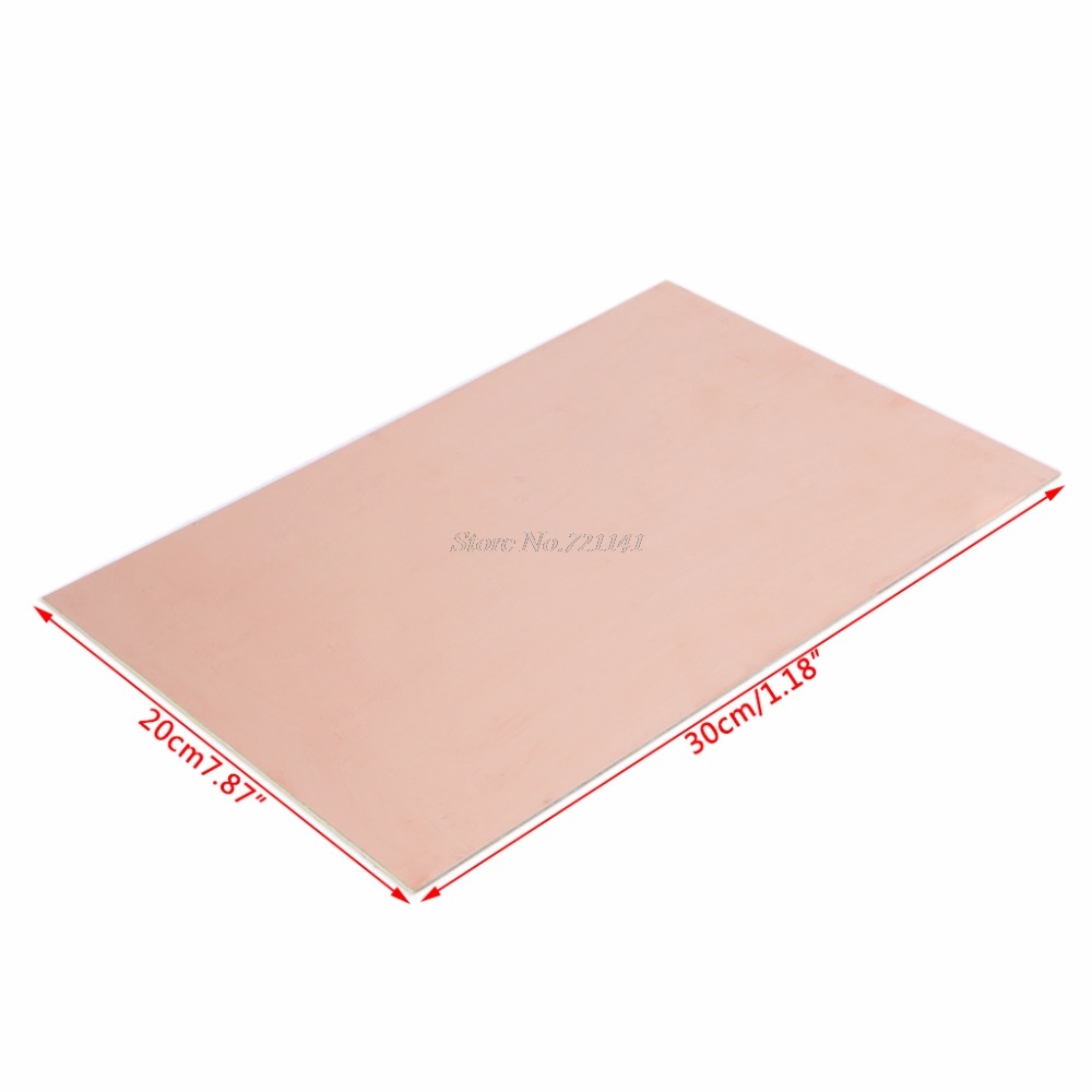 20x30cm Single Side PCB Copper Clad Laminate Board FR4 1.5MM For DIY Project Dropship