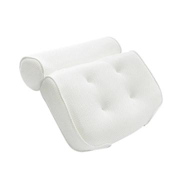 Breathable 3D Mesh Spa Bath Pillow with 6 Suction Cups Neck and Back Support Spa Pillow for Home Hot Tub
