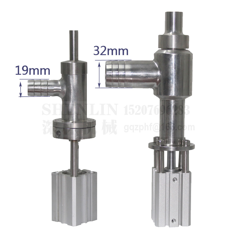 Filling valve of pneumatic filling machine air valve spare parts 64mm-19mm pipe and connector SS304