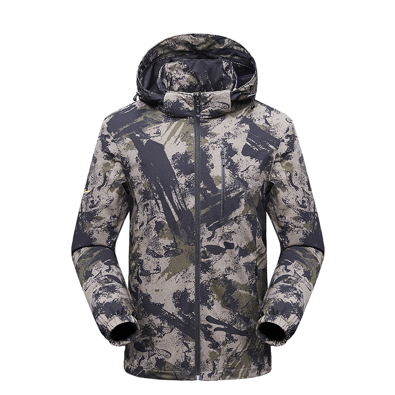 LNGXO Rain Jacket Men Waterproof Hunting Clothes Hiking Camping Camouflage Tactical Windbreaker Goretex Jacket Outdoor Coat Men