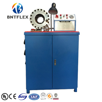 Chile retailer wants lowest price powerful 2 inch 4 wires hydraulic hose pressed BNT50 hose assembly making machine