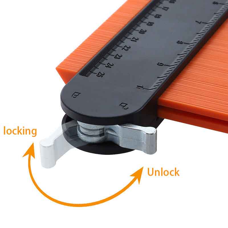 1 Set of 2 Packs Widening Self-Locking Arc Ruler Profiling Gauge Shaper with Tool Kit 5 Inch and 10 Inch