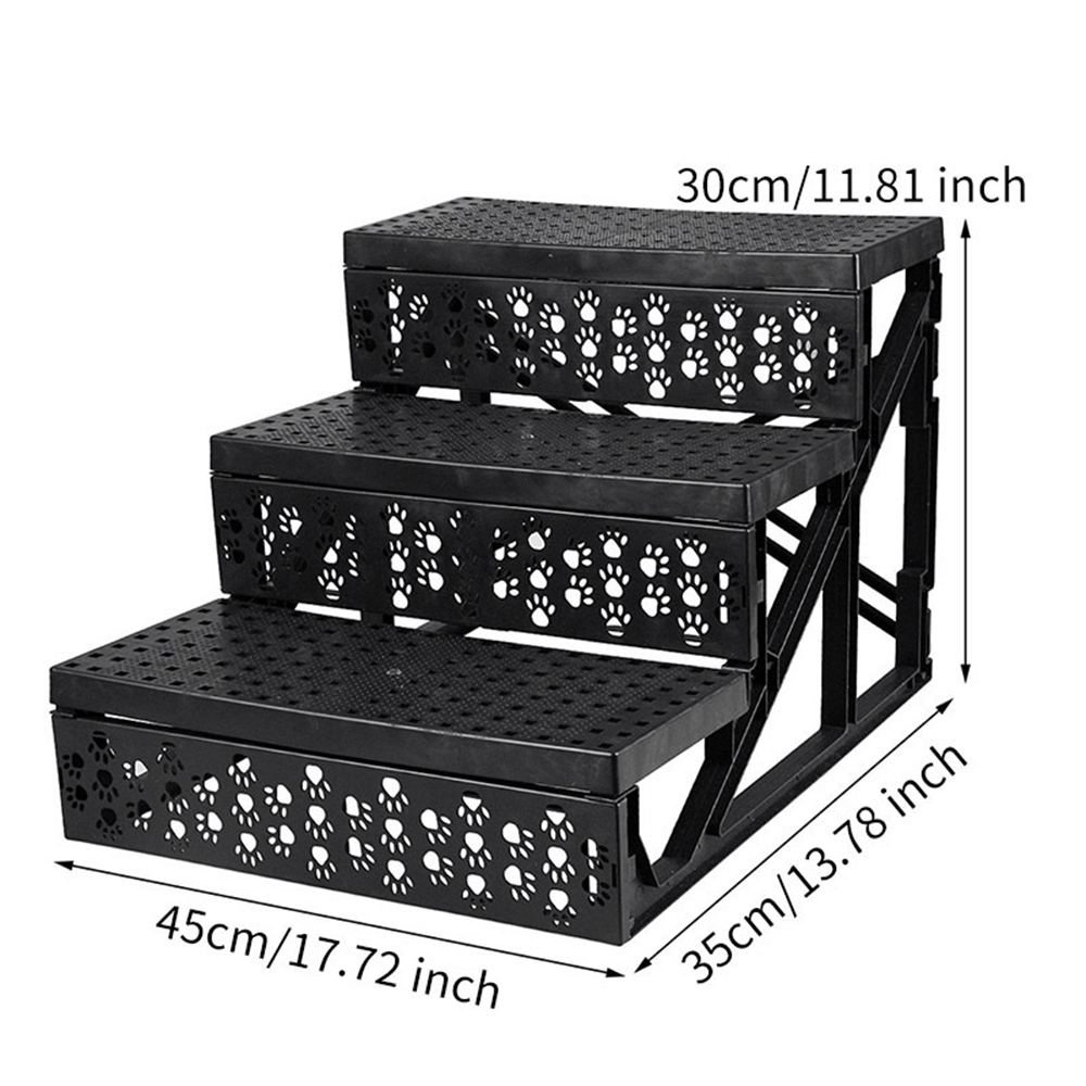 Dog Stairs Pet 3 Steps Stairs for Small Dog Cat Pet Ramp Ladder Anti-slip Removable Puppy Dogs Bed Stairs Dog House Pet Supplies