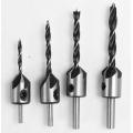 HCS 5 Flute Countersink Drill Bit Set Screw Woodworking Drill Press Set Reamer Screw Woo Tool 3-6mm