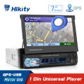 Hikity 1 din Retractable Car Radio MP3 Player 7"HD Universal Car Stereo Radio Player with Bluetooth FM USB Support Backup Camera